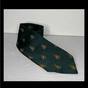 VTG WM Chelsea LTD Scarsdale NY Green Neck Tie Coat of Arms Kappa Sigma 58"